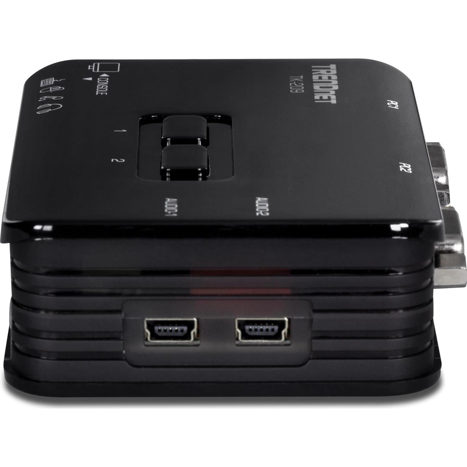 Interruptor KVM USB 2 Puertos TRENDnet TK-209K con Audio