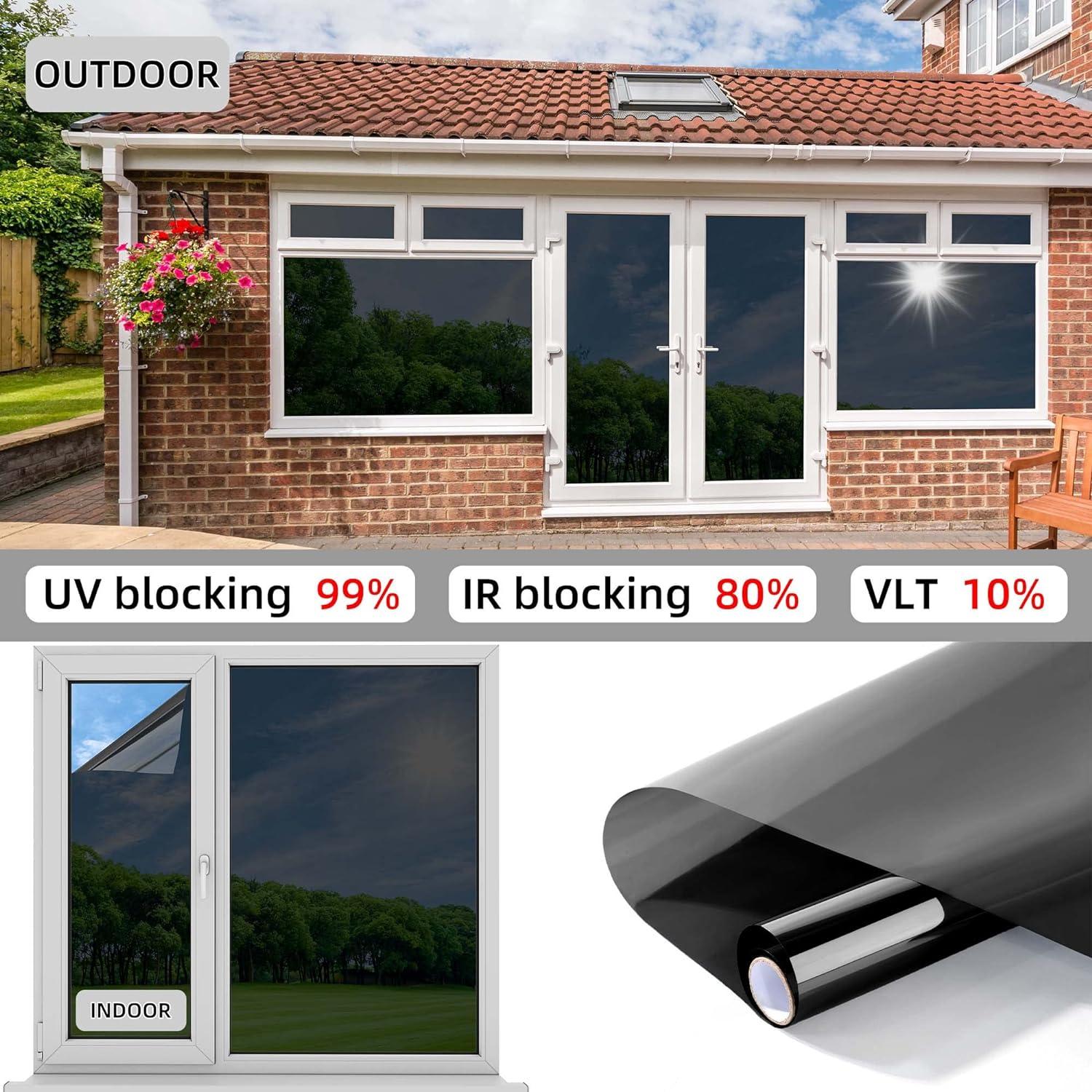 Película de Privacidad FuFin 44.45cm x 199.39cm Control UV 99%