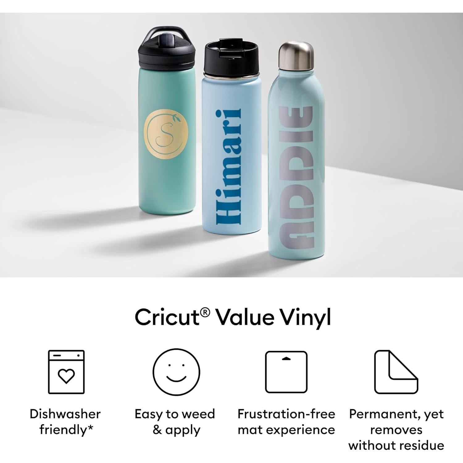 Vinilo Permanente Cricut Value Negro 30.5 cm x 3 m