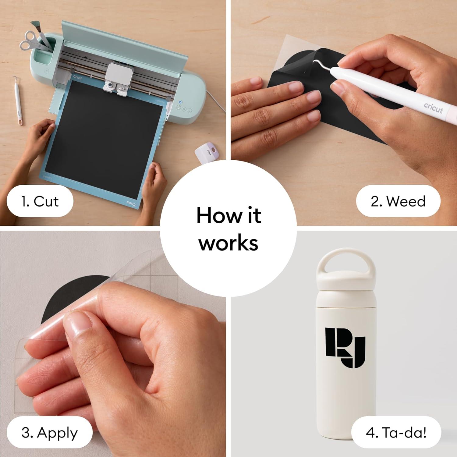 Vinilo Permanente Cricut Value Negro 30.5 cm x 3 m