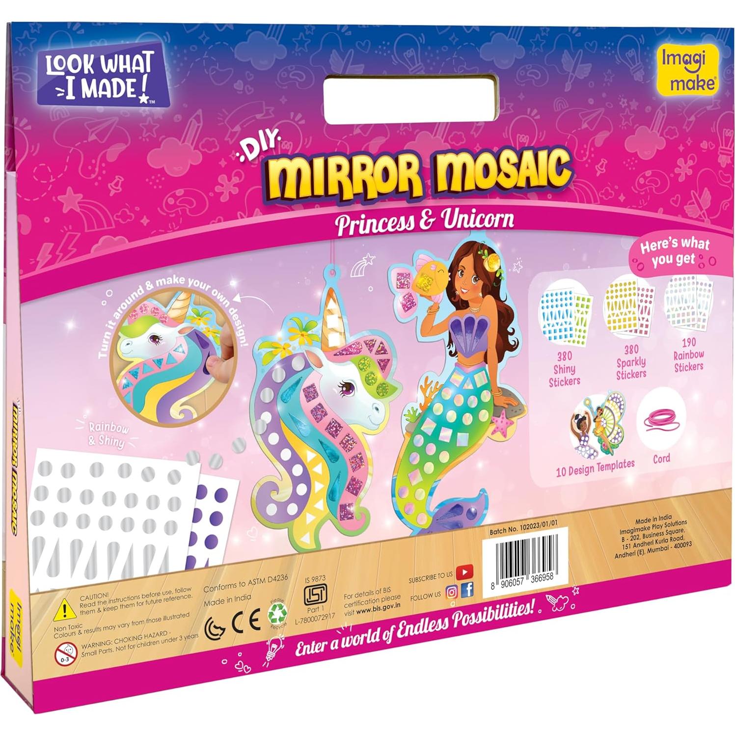 Kit de Manualidades Imagimake Espejo Mosaico Princesa Unicornio