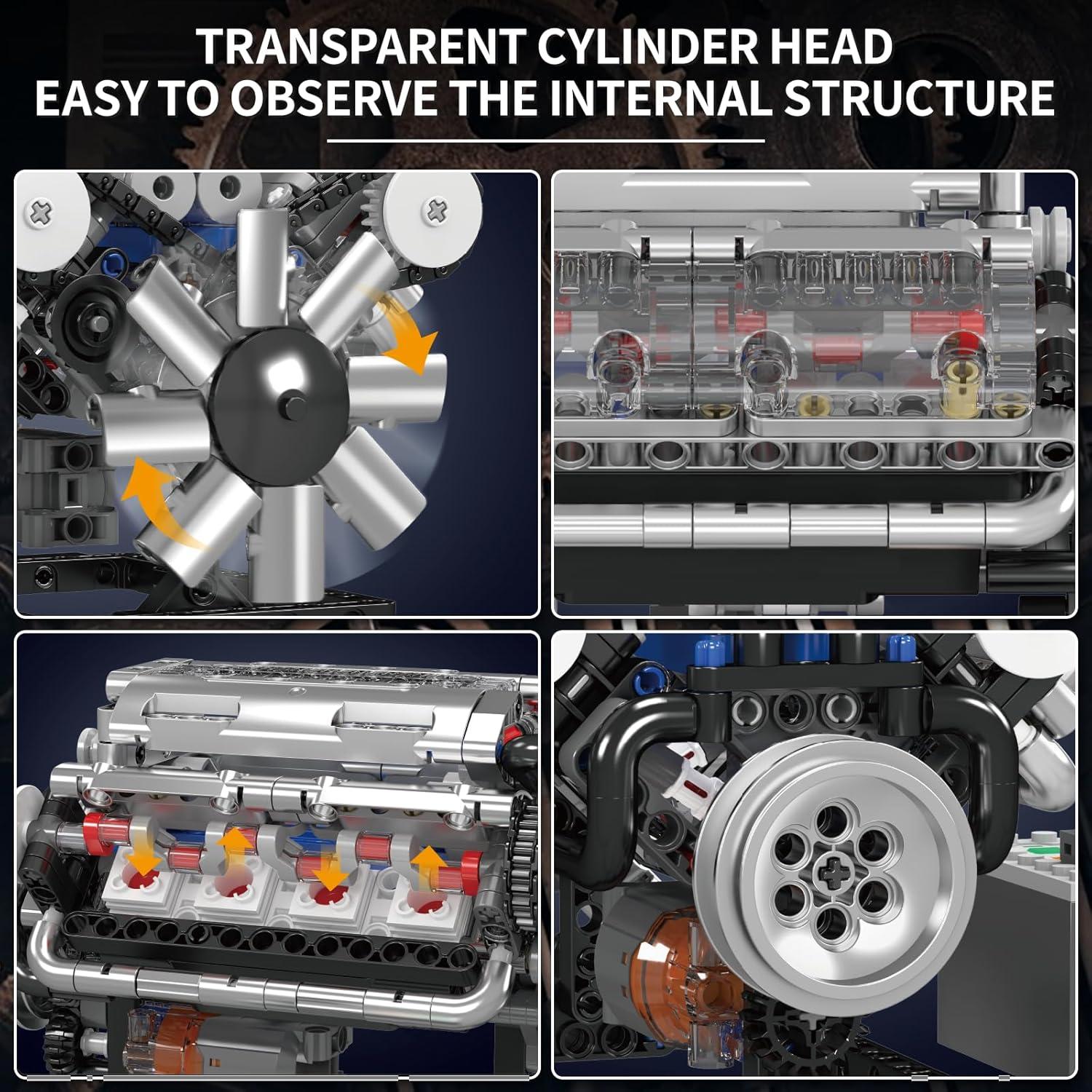 Mould King Kit Motor V8 535 Piezas Juguete Construcción