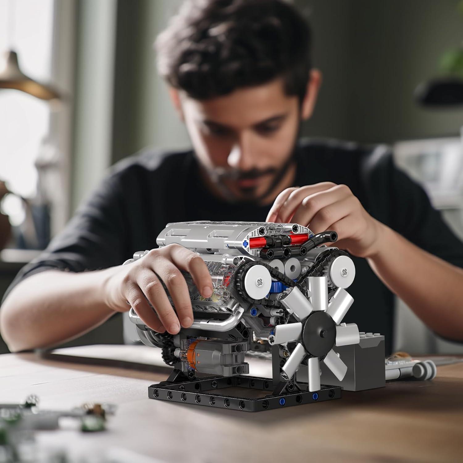 Mould King Kit Motor V8 535 Piezas Juguete Construcción