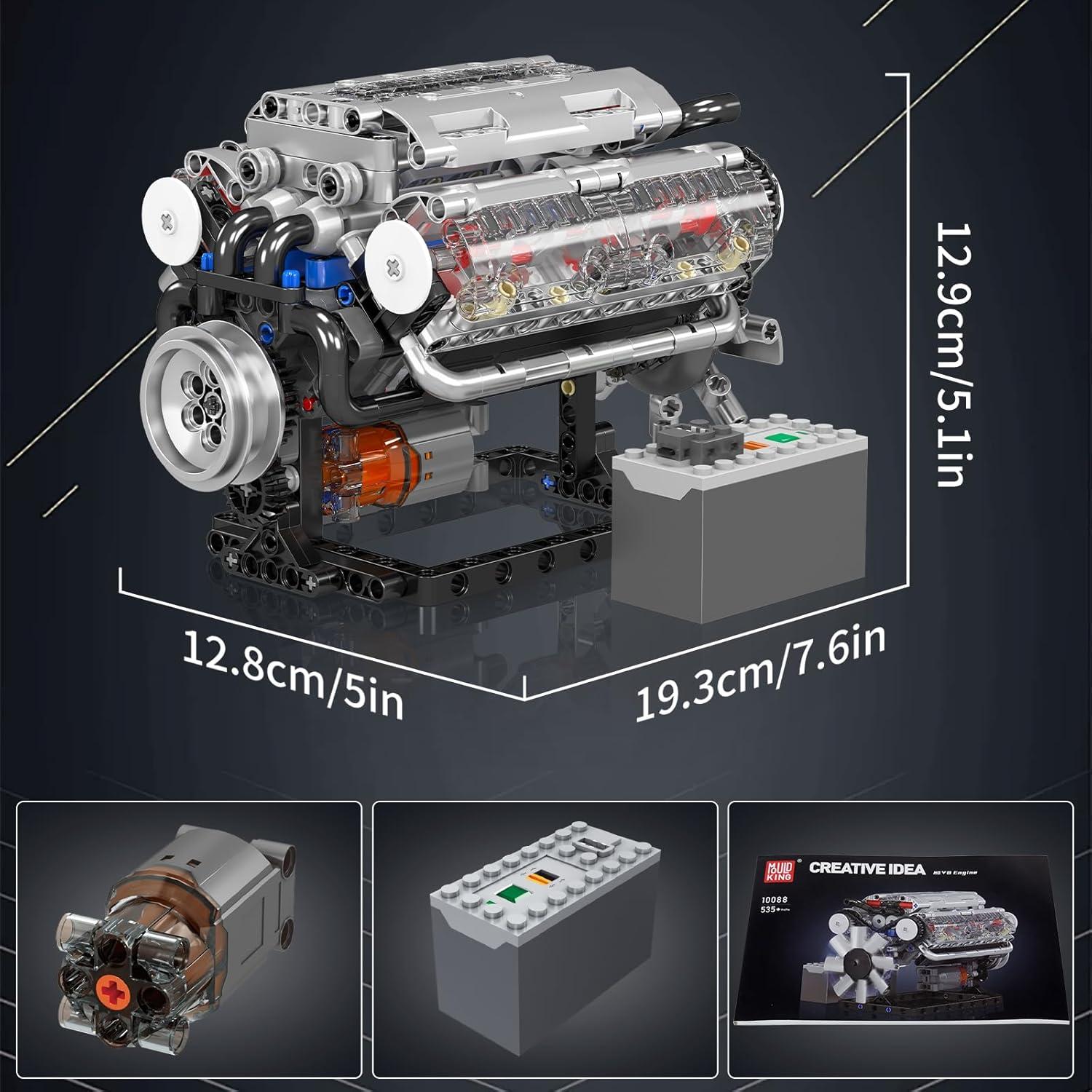 Mould King Kit Motor V8 535 Piezas Juguete Construcción