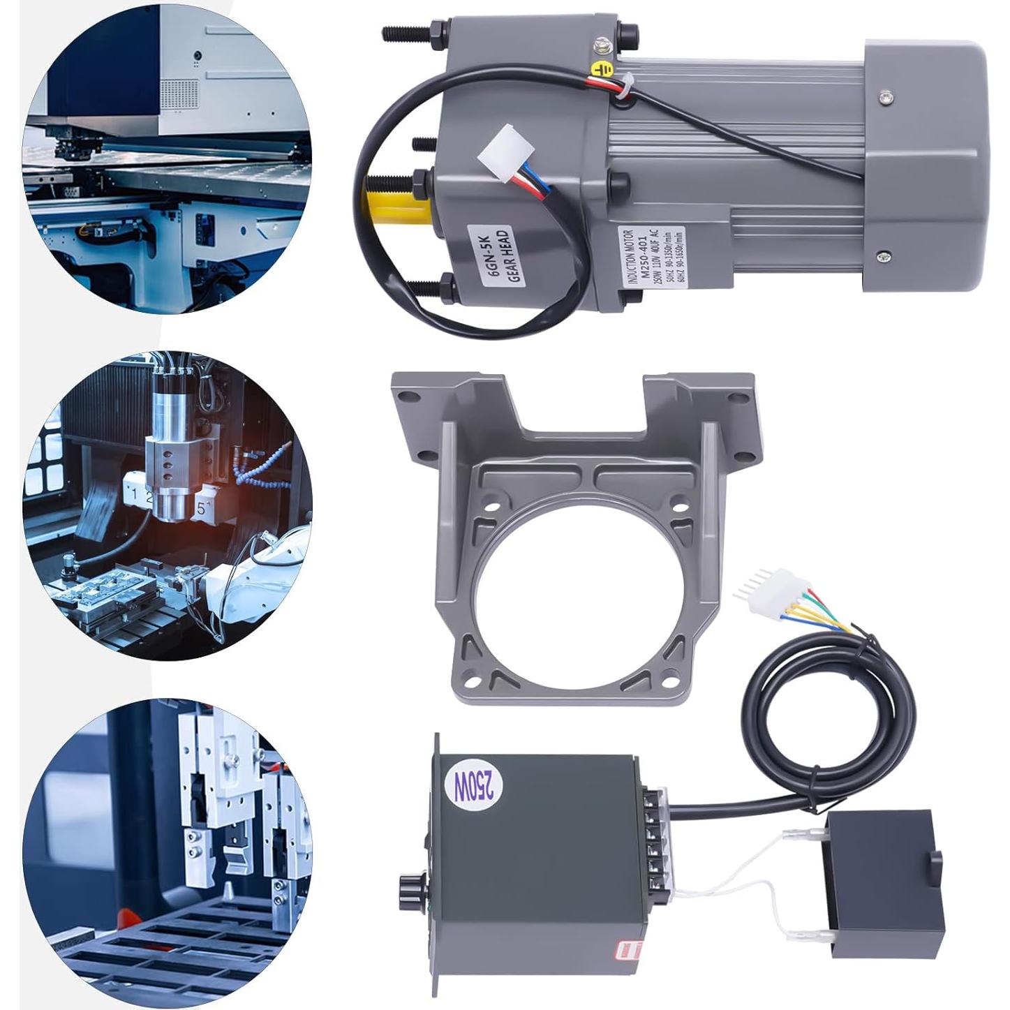 Motor de Torque Alto AC YIYIBYUS 250W 0-270rpm Monofásico