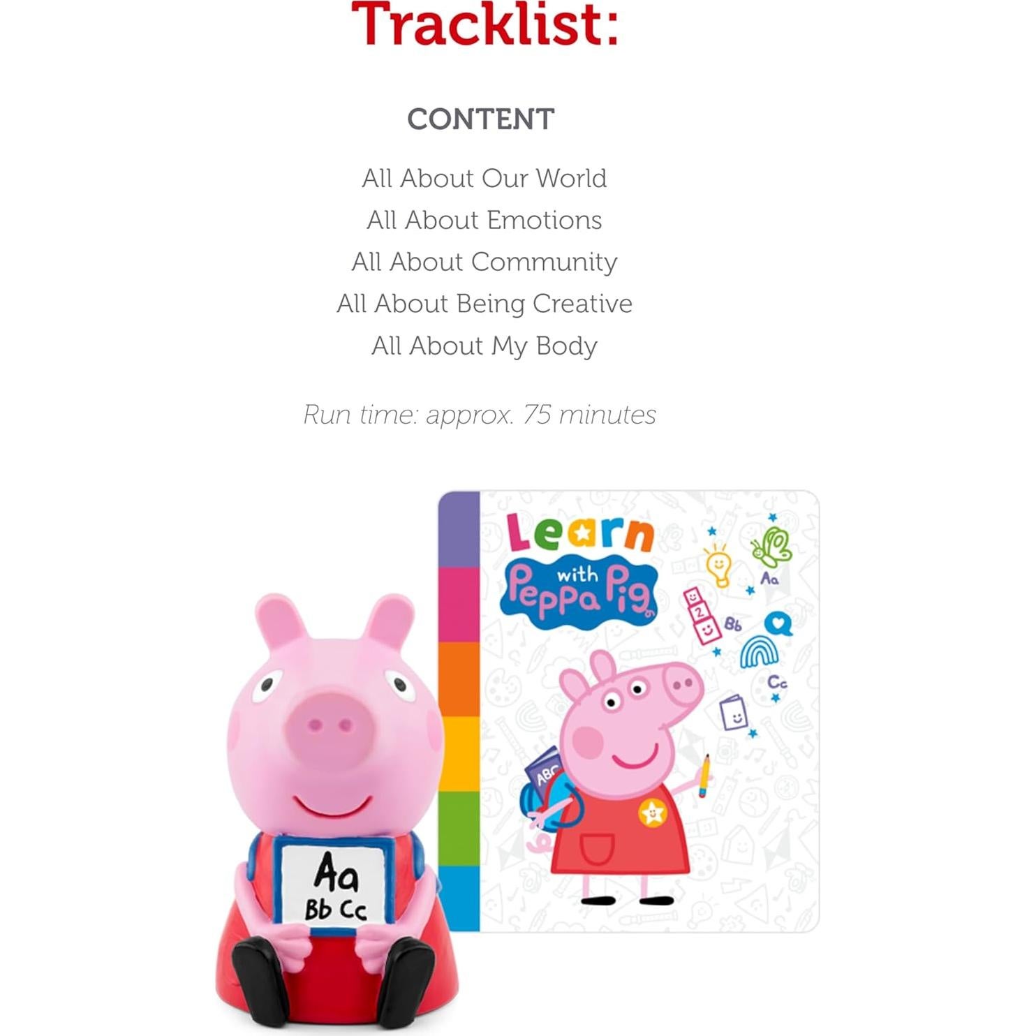 Figura de Juguete de Audio Tonies Aprende con Peppa Pig