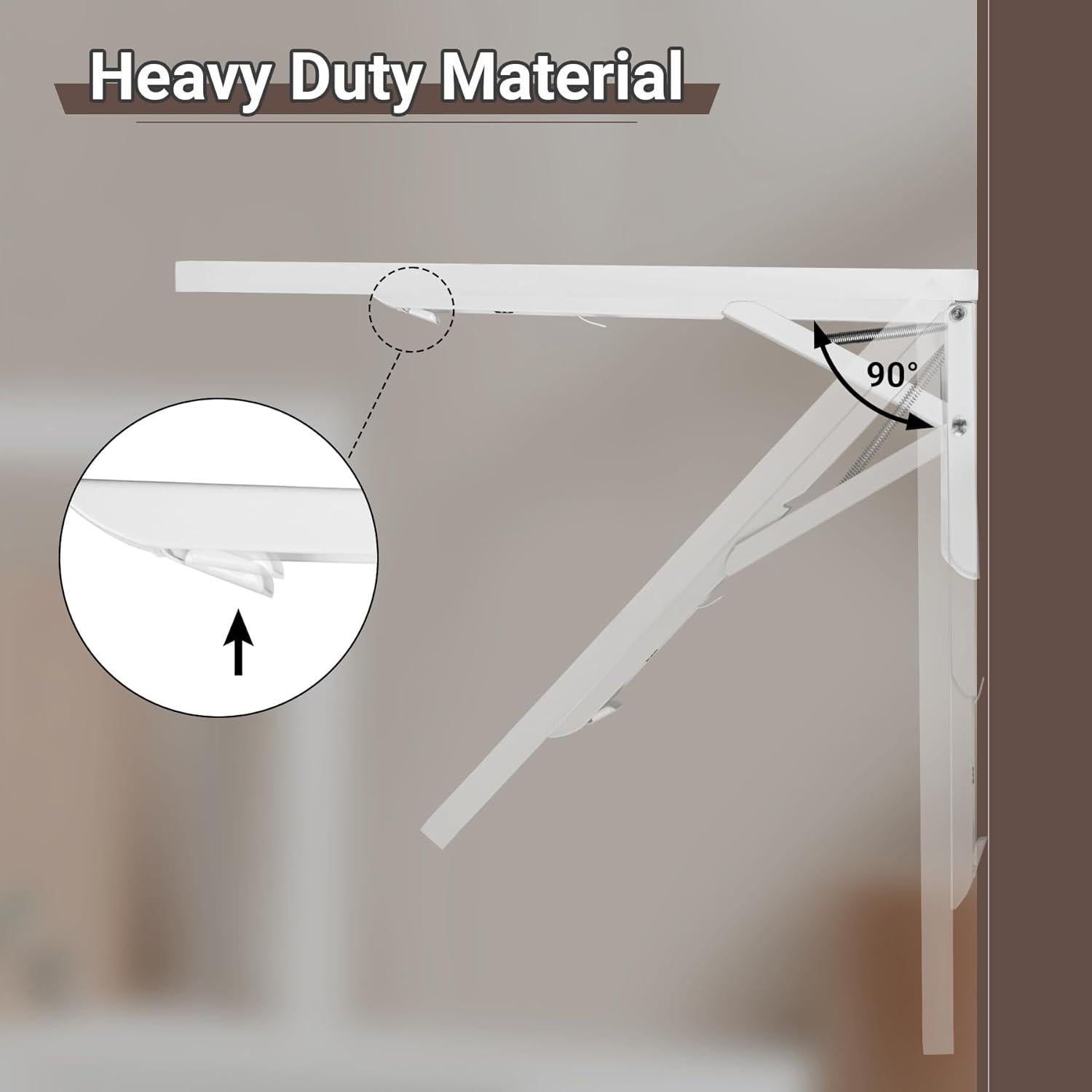 Mesa Plegable Montada en la Pared Neoaider 120x50 cm Blanca