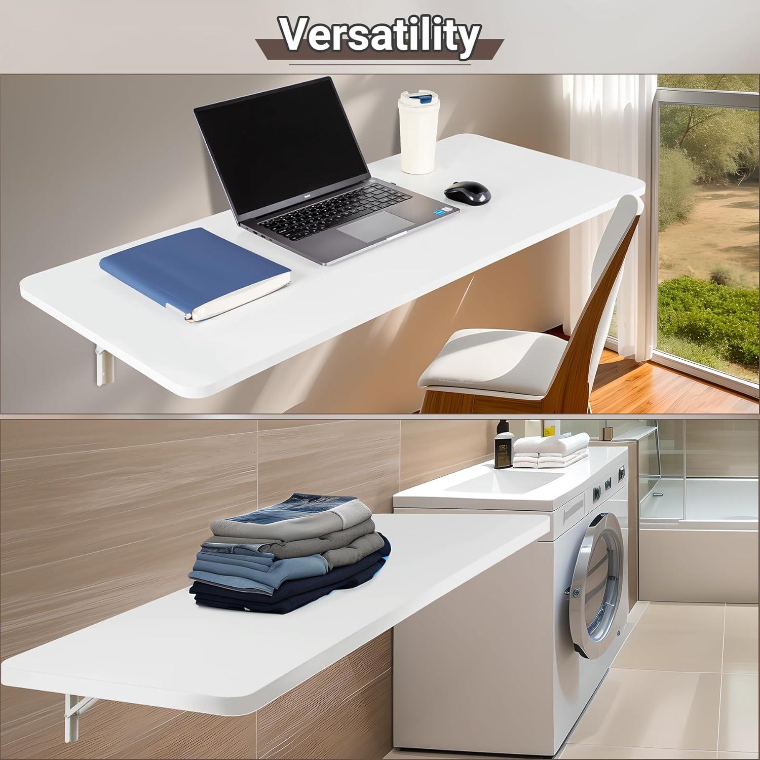 Mesa Plegable Montada en la Pared Neoaider 120x50 cm Blanca