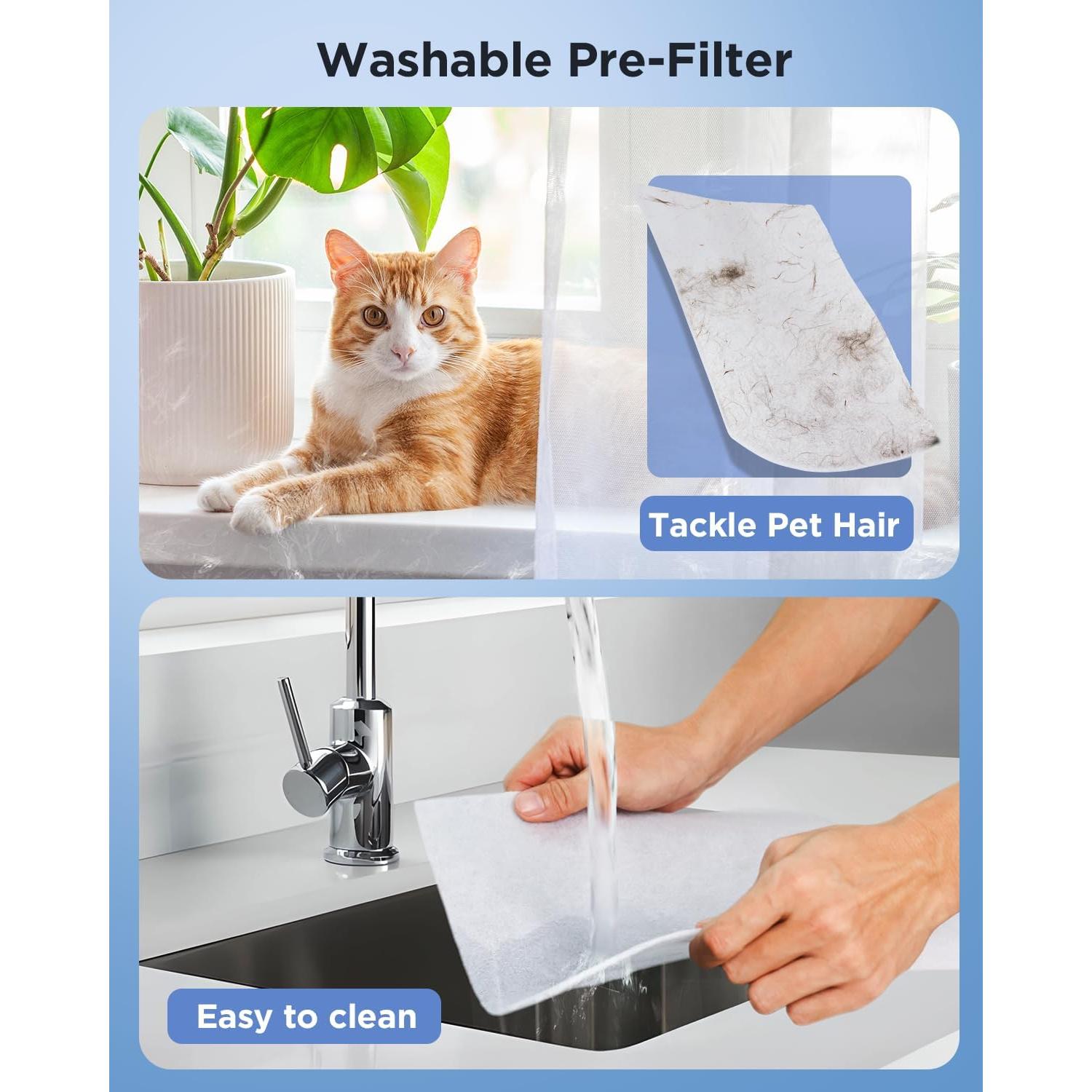 Purificador de aire HEPA MOOKA PR1 para mascotas hasta 204 m²