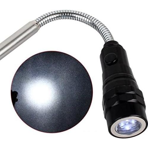 Linterna LED Telescópica BlueSunshine Roja con Cabeza Magnética