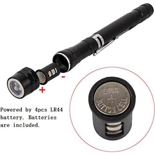 Linterna LED Telescópica BlueSunshine Roja con Cabeza Magnética