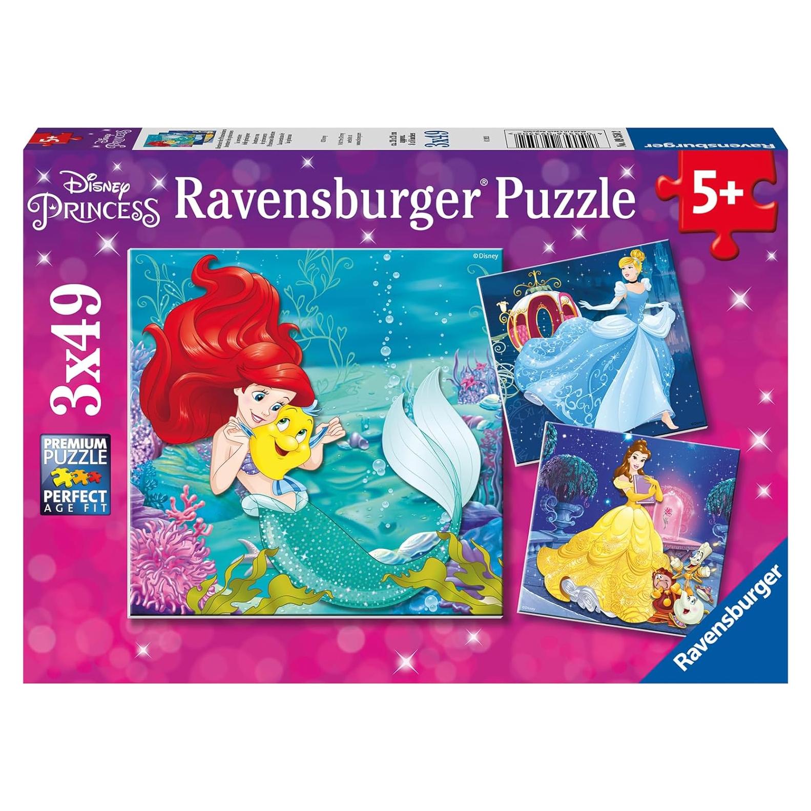 Set de Rompecabezas Disney Princesas Ravensburger 3x49 Piezas