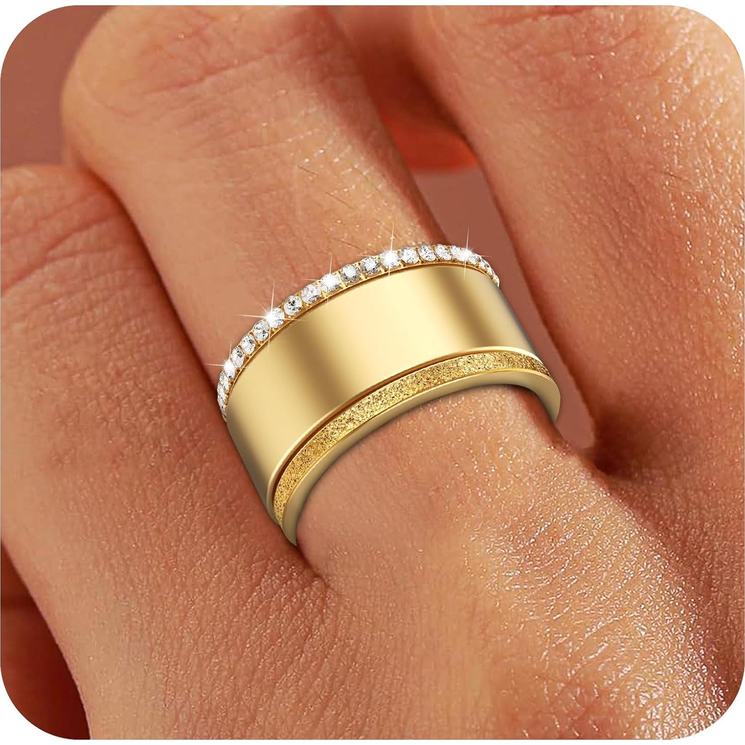 Anillo apilable dorado Oura Ring 4/Gen 3, zirconia 14K, 5-10