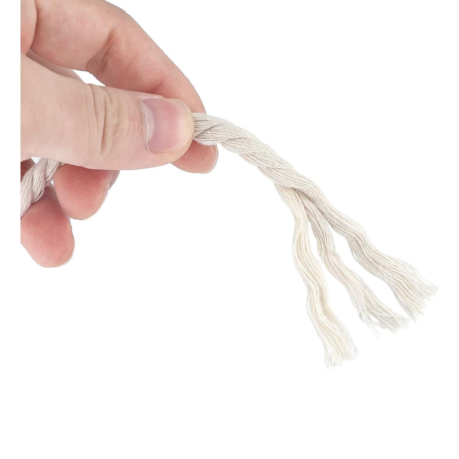 Cuerda de Algodón 6mm x 30m jijAcraft Blanca para Manualidades