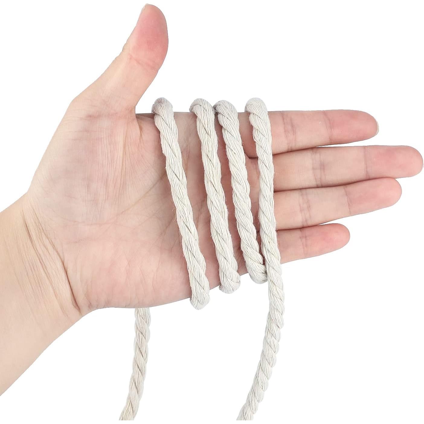 Cuerda de Algodón 6mm x 30m jijAcraft Blanca para Manualidades