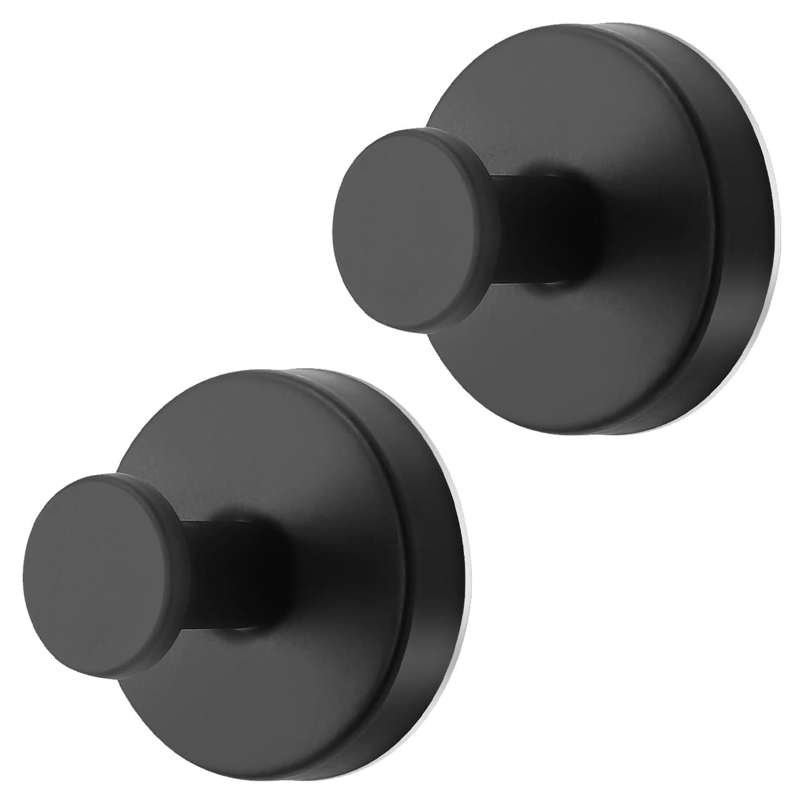 Ganchos de Ventosa Fasbeu Negros 2 Pcs Acero Inoxidable