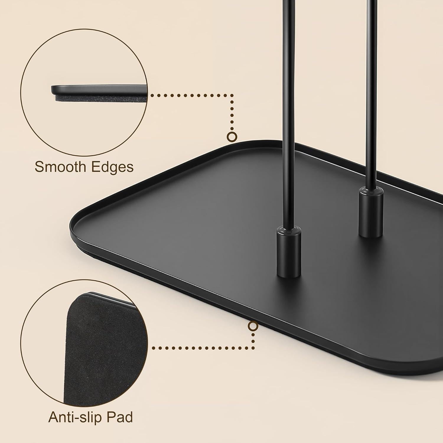 Organizador de Joyería Bussdis Negro Mate 31.75 cm Soporte T