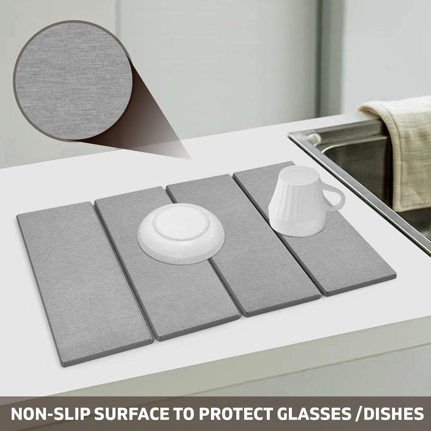 Alfombrilla de Secado de Platos LONSTA 61x41 cm Diatomácea