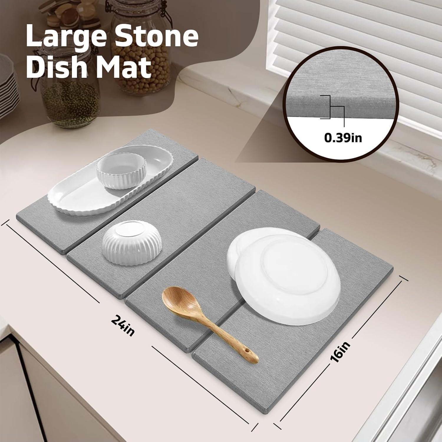 Alfombrilla de Secado de Platos LONSTA 61x41 cm Diatomácea