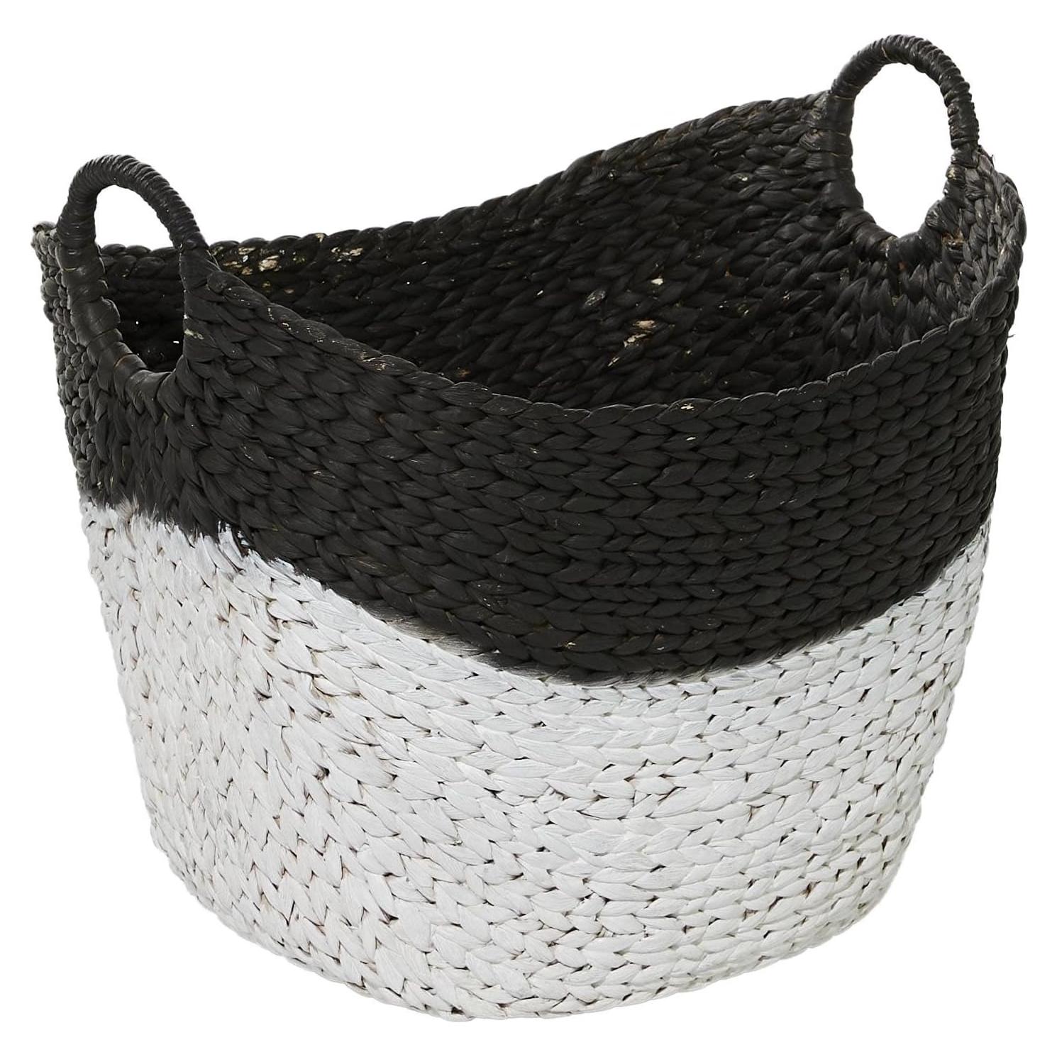 Cesta Decorativa Grande Deco 79 de Hierba Marina Negra 56x43x48cm