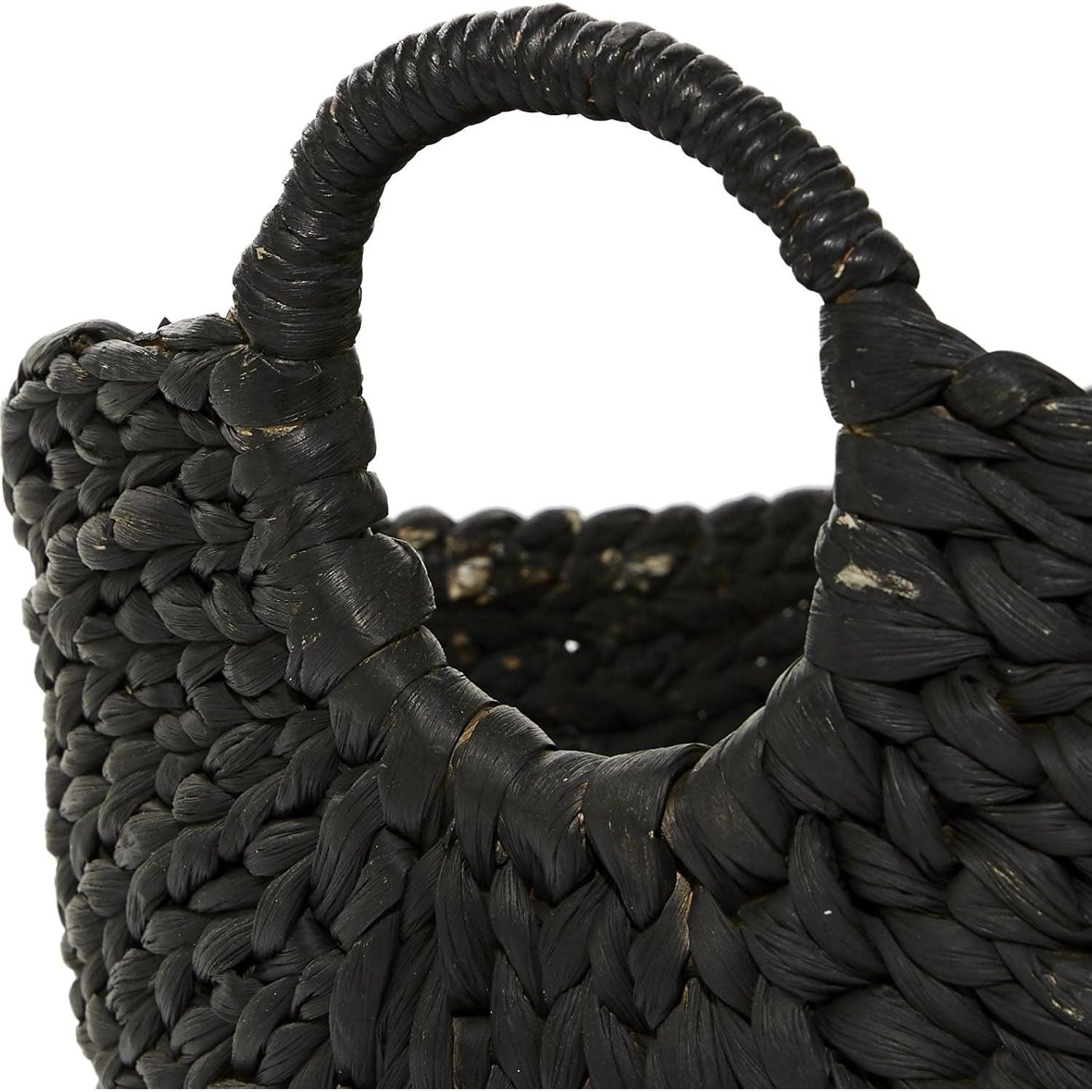 Cesta Decorativa Grande Deco 79 de Hierba Marina Negra 56x43x48cm