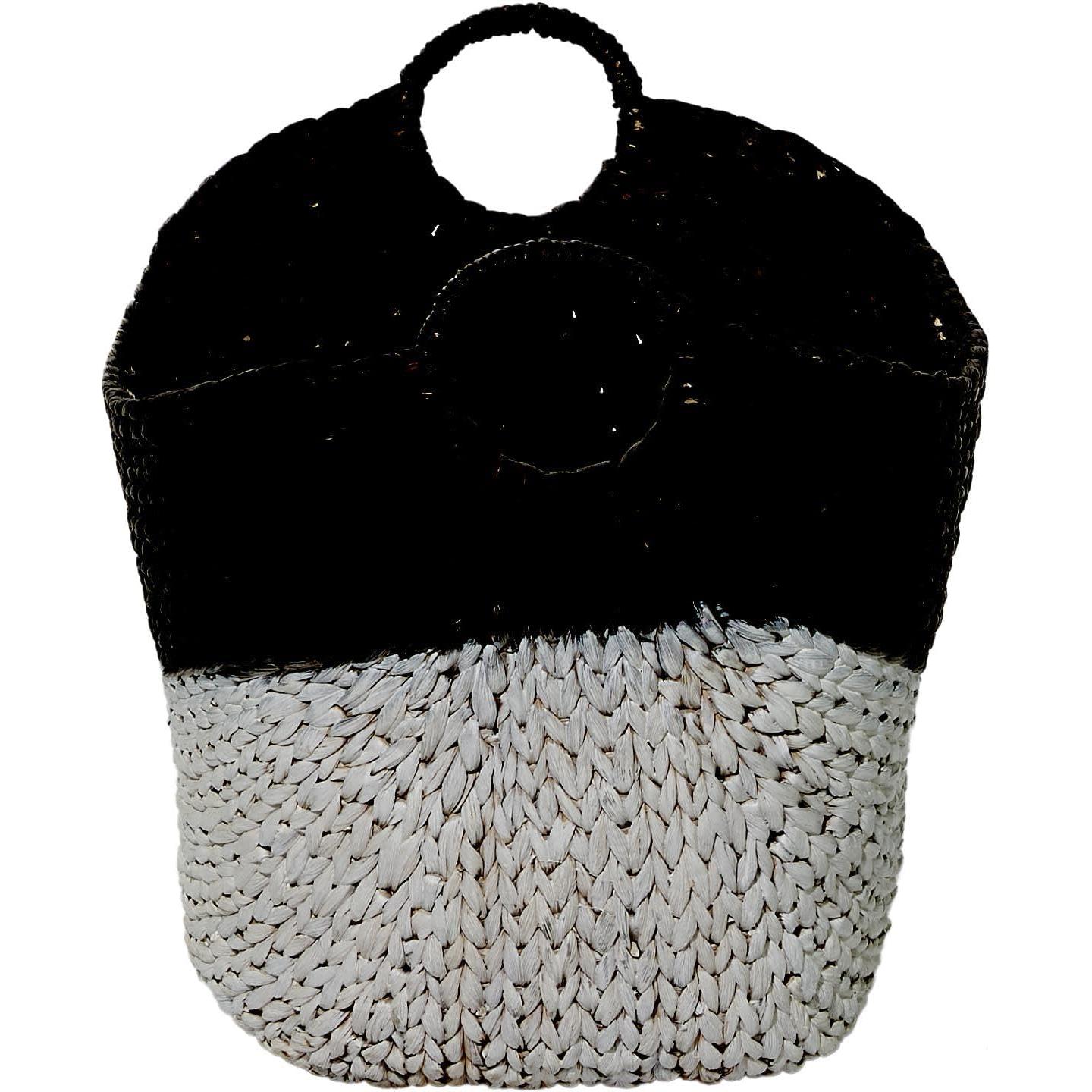 Cesta Decorativa Grande Deco 79 de Hierba Marina Negra 56x43x48cm