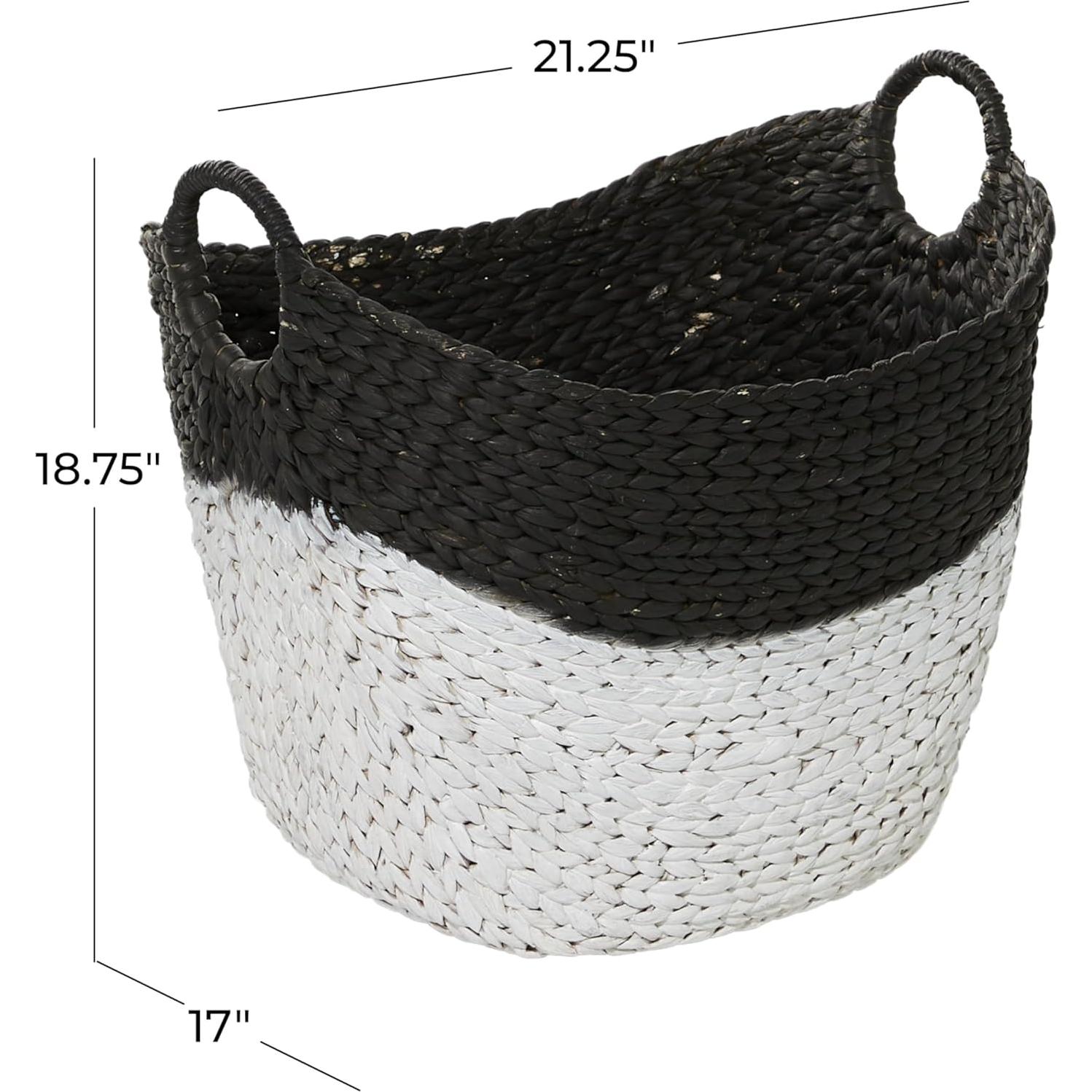 Cesta Decorativa Grande Deco 79 de Hierba Marina Negra 56x43x48cm