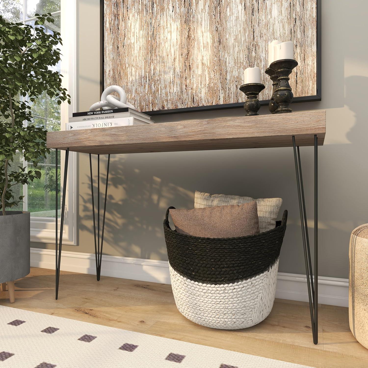 Cesta Decorativa Grande Deco 79 de Hierba Marina Negra 56x43x48cm