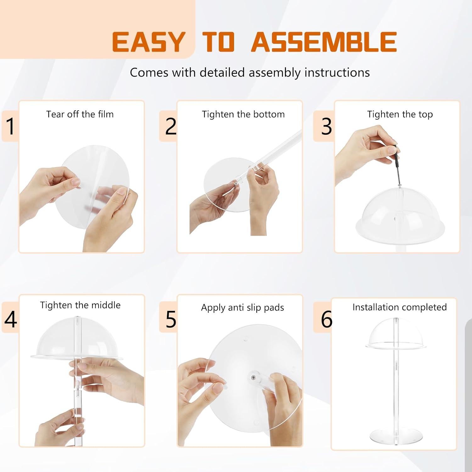 Soporte de Sombrero Acrílico 20.32 cm SHUNKAIZS Organizador