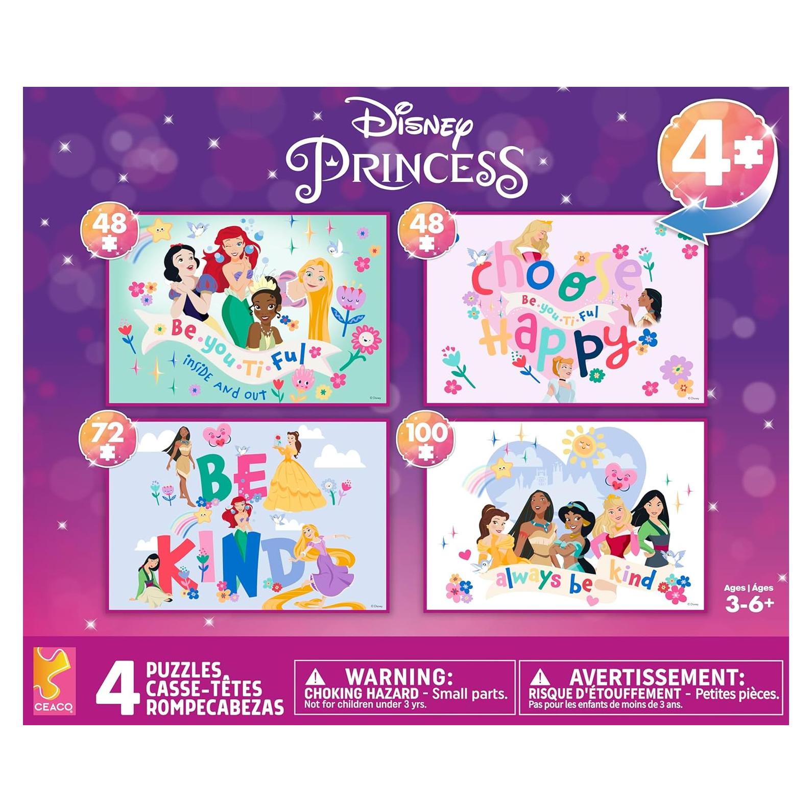 Rompecabezas 4 en 1 Buffalo Games Princesas Disney 48-100 Piezas