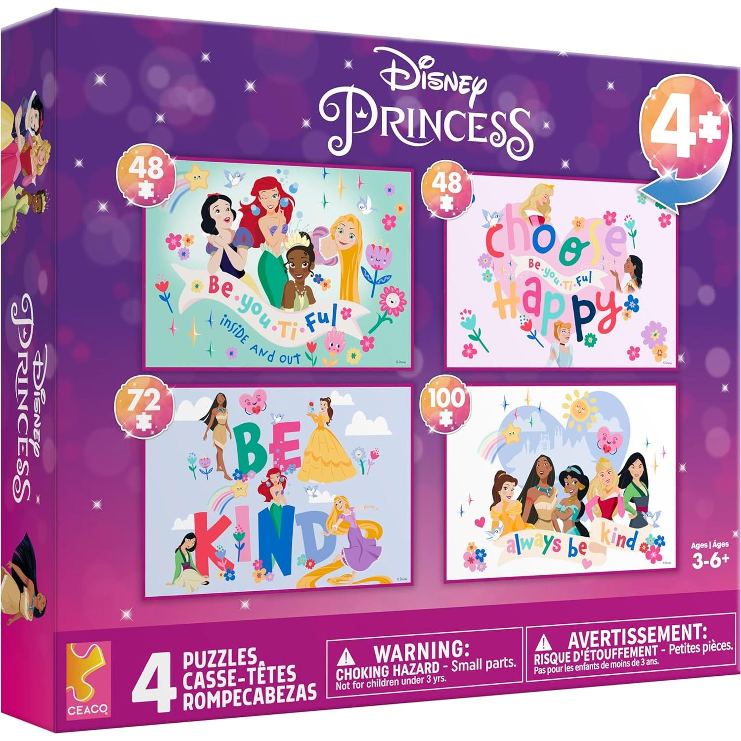 Rompecabezas 4 en 1 Buffalo Games Princesas Disney 48-100 Piezas