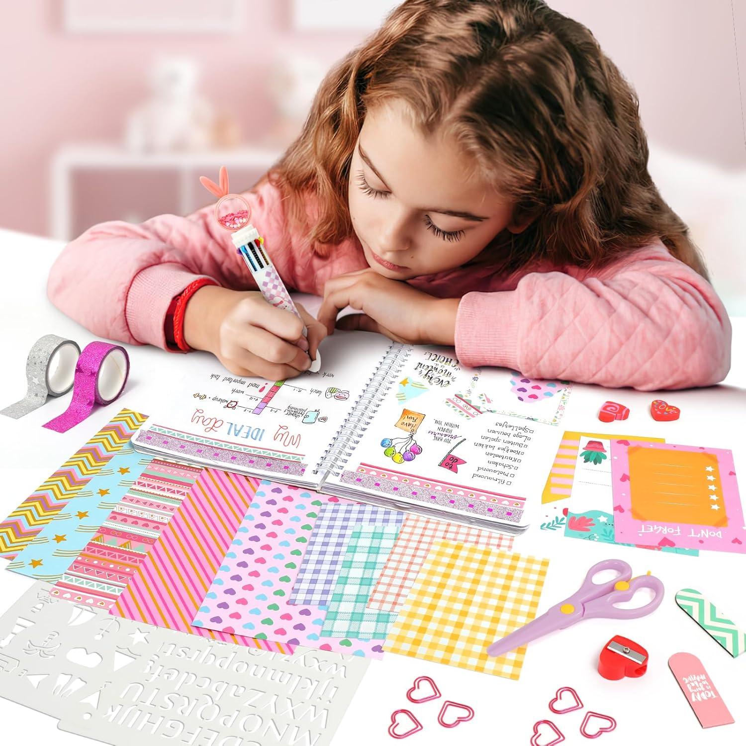 Kit de Diario DIY Princesa ADUSRIZ 50 Piezas para Niñas 6-12 Años