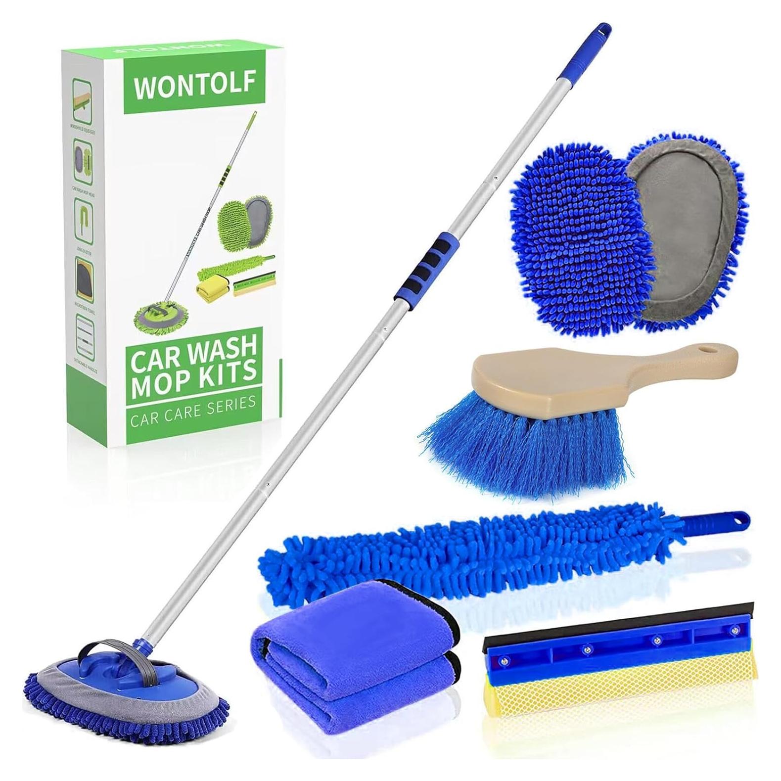 Cepillo de Lavado de Autos Wontolf 1.35kg con Mango Largo