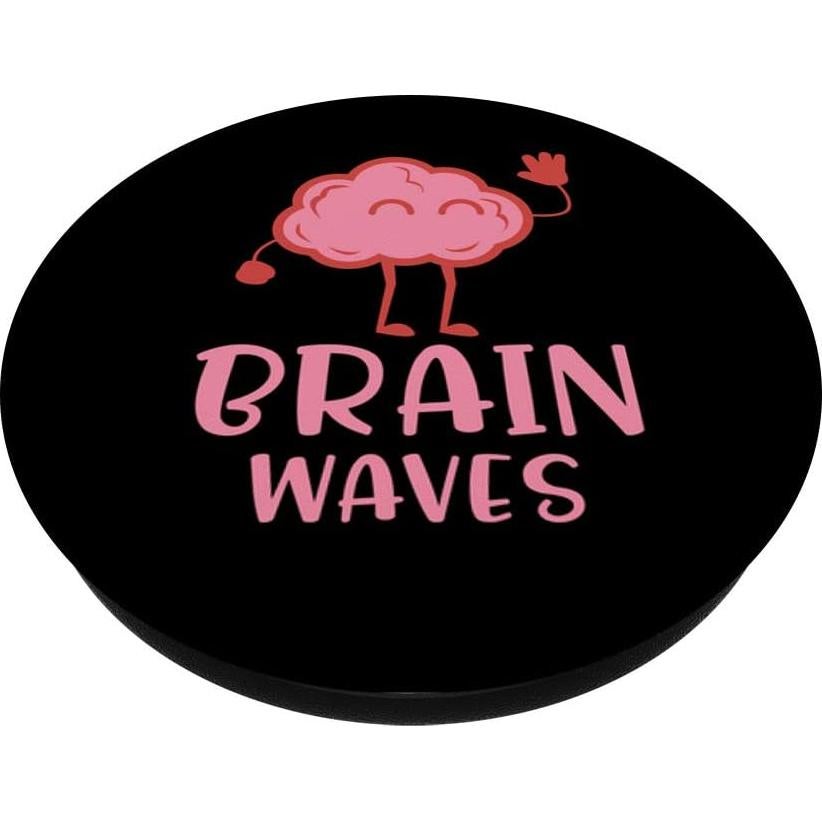 Funny Brain Waves Anatomy Neuroscience Humor PopSockets PopGrip: Swappable Grip for Phones & Tablets