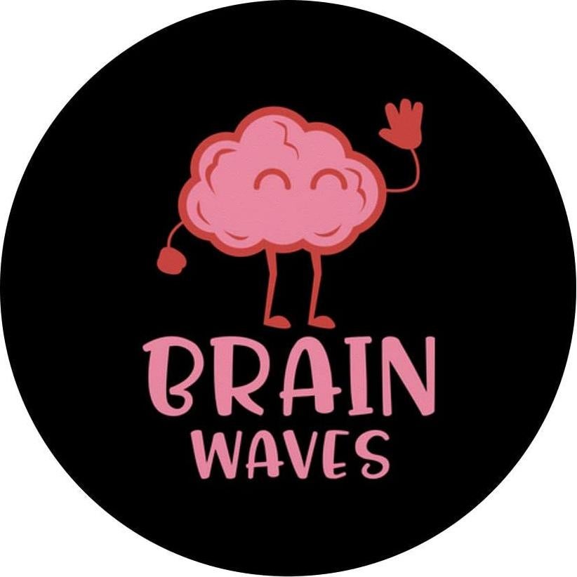 Funny Brain Waves Anatomy Neuroscience Humor PopSockets PopGrip: Swappable Grip for Phones & Tablets
