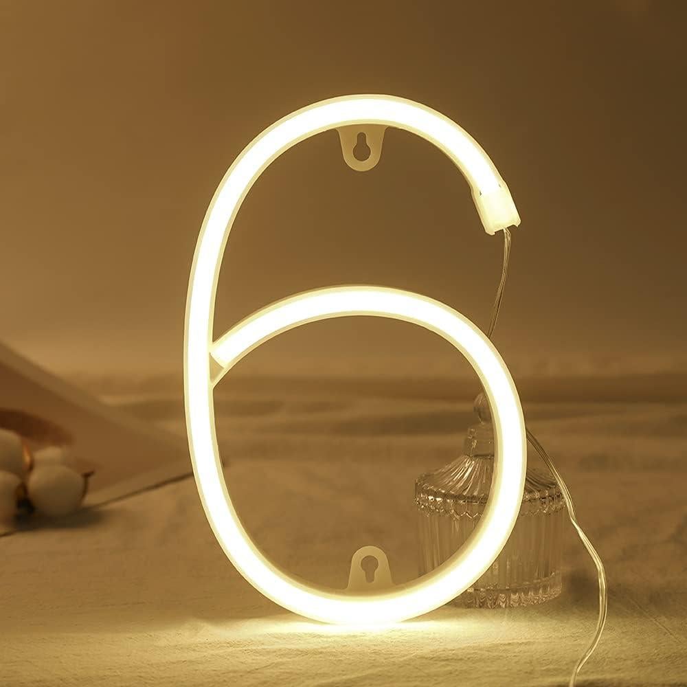 Letrero de Neón LED Blanco Cálido 14.5x22 cm Decorativo