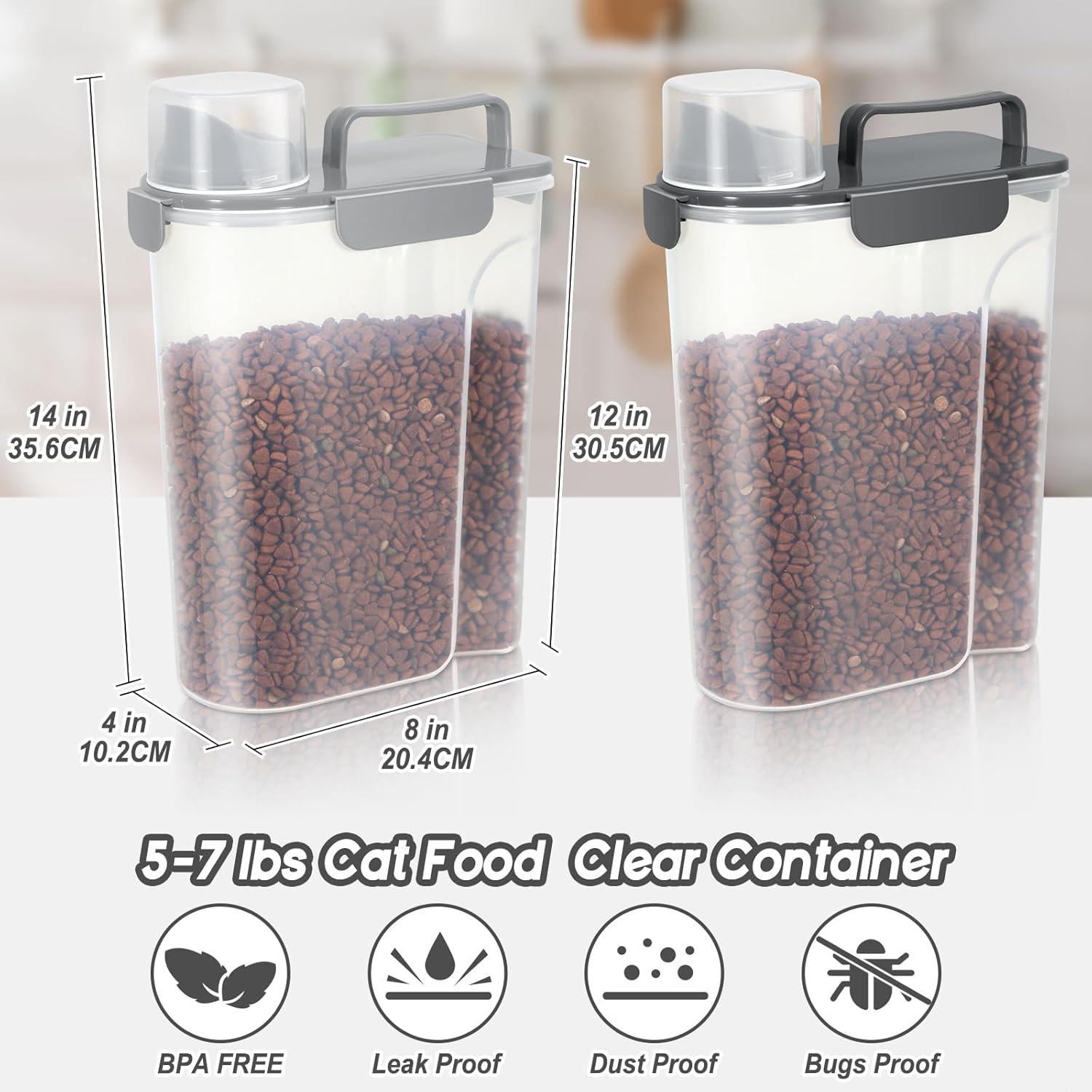 Contenedor de Almacenamiento de Comida para Mascotas LEAWALK 5L