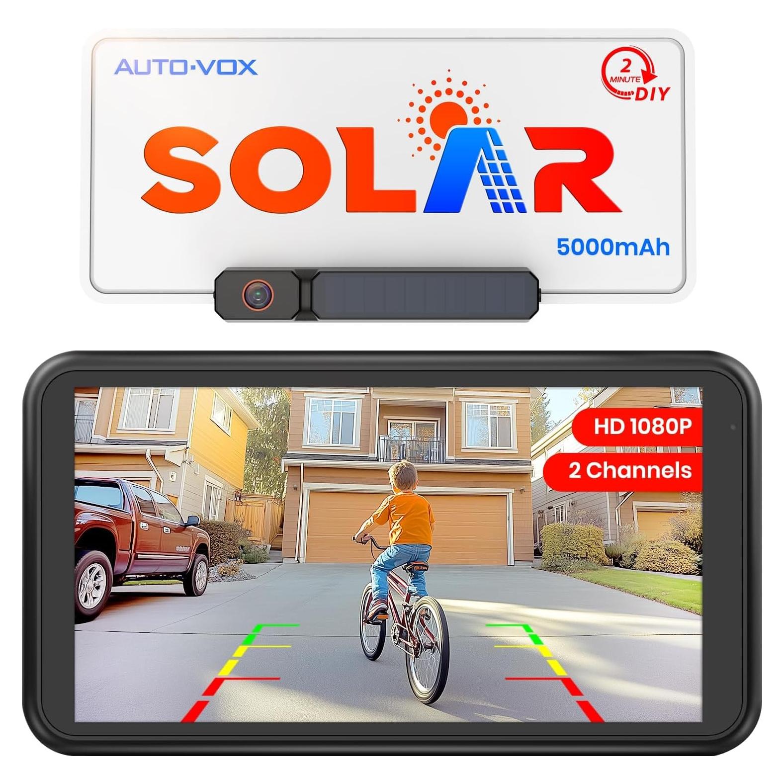 Cámara de Respaldo Inalámbrica Solar AUTO-VOX 5" 1080P