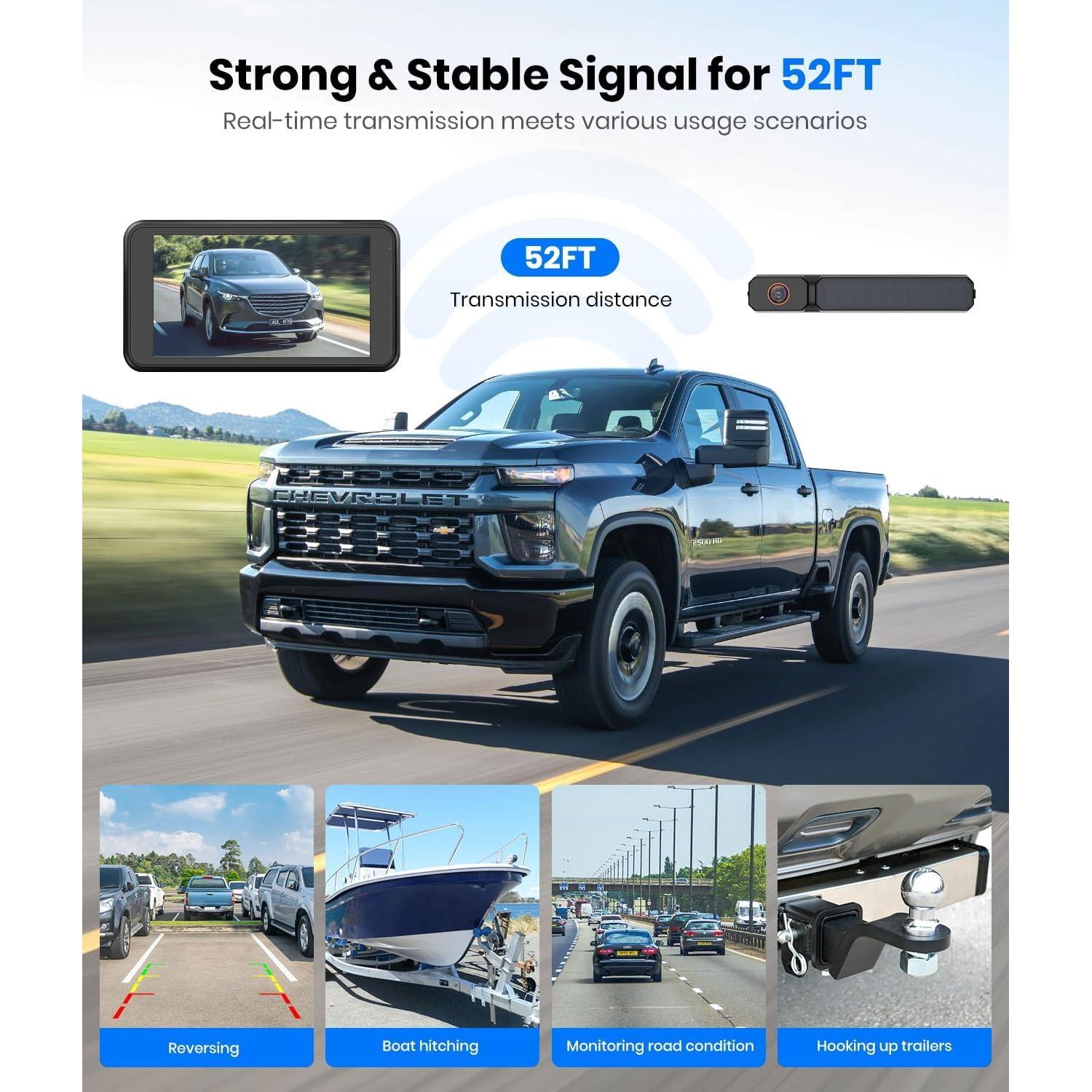 Cámara de Respaldo Inalámbrica Solar AUTO-VOX 5" 1080P