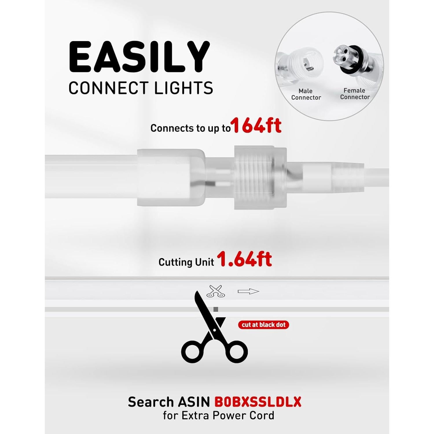 Luces de Cuerda LED Shine Decor 5m 4500K IP65 Conectables