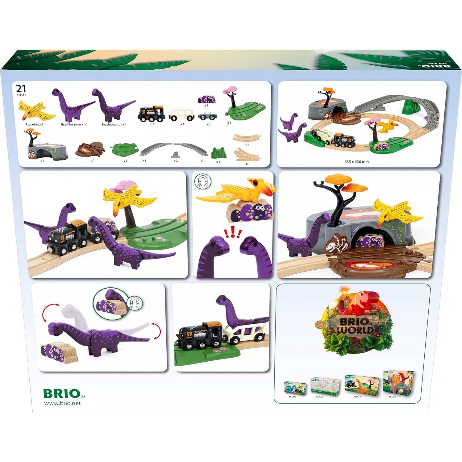 Conjunto de Aventura Dinosaurio BRIO World - 21 Piezas