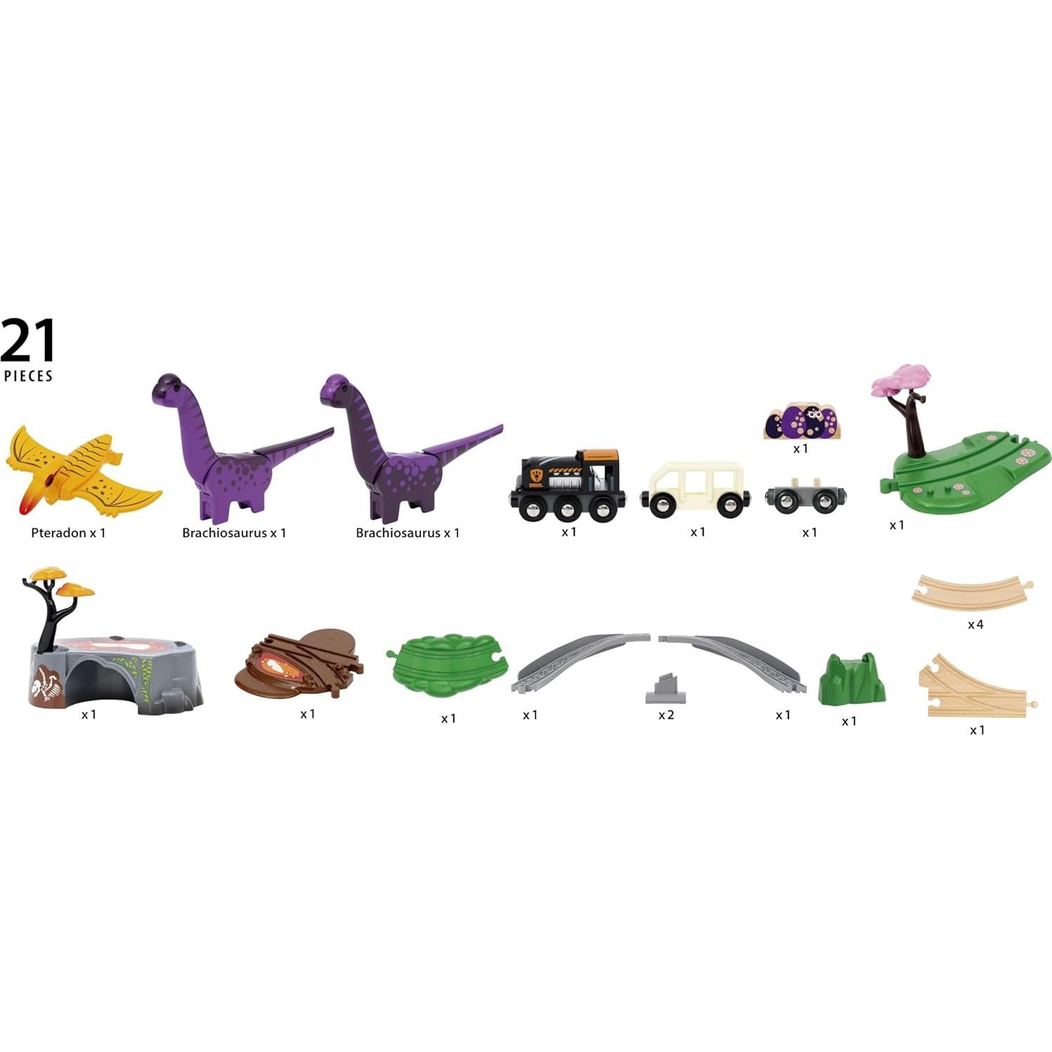 Conjunto de Aventura Dinosaurio BRIO World - 21 Piezas