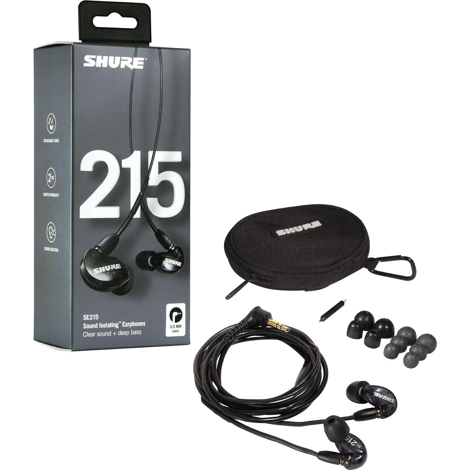 Auriculares Shure SE215 PRO con Aislamiento de Sonido - Negro