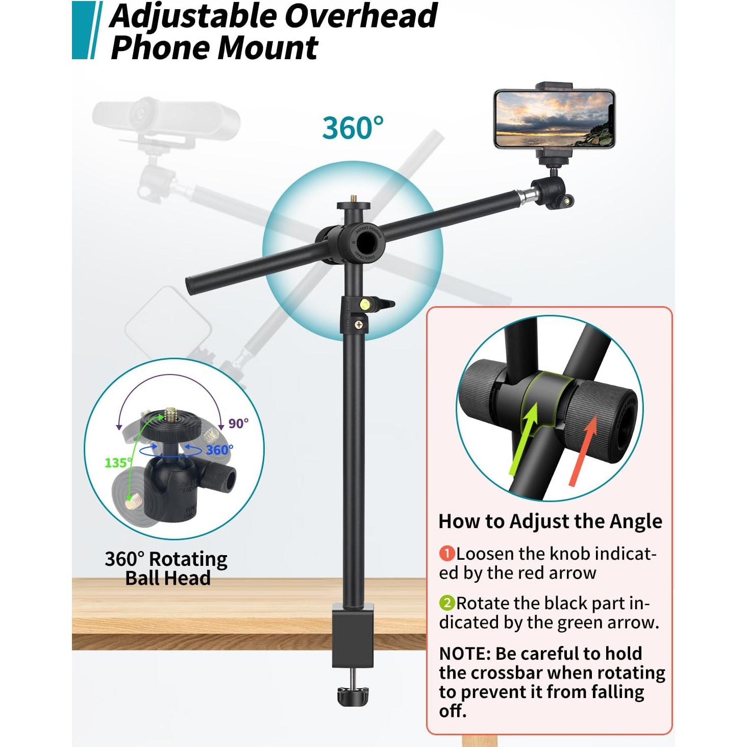 Soporte de Montaje de Cámara JEBUTU para Escritorio 33cm