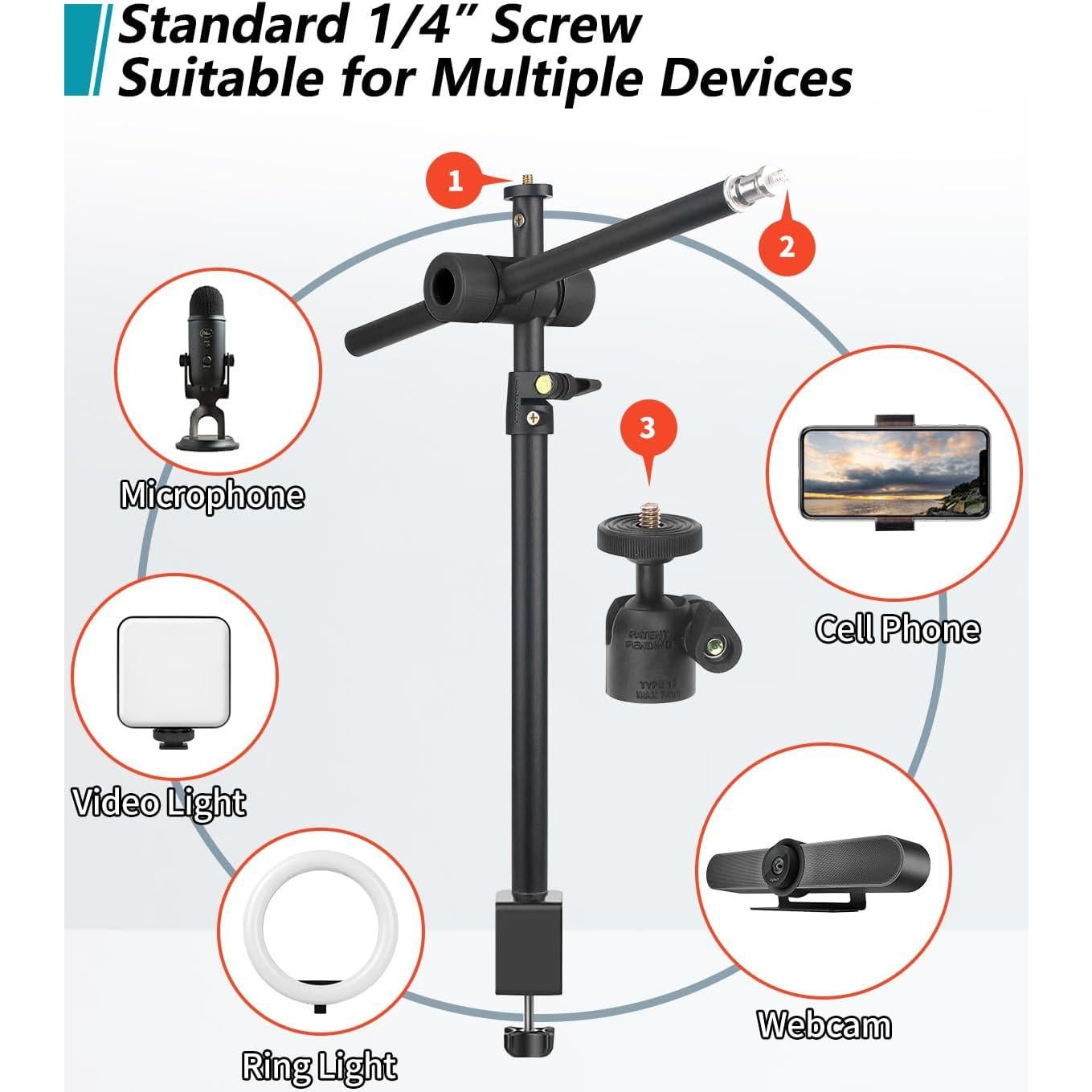 Soporte de Montaje de Cámara JEBUTU para Escritorio 33cm