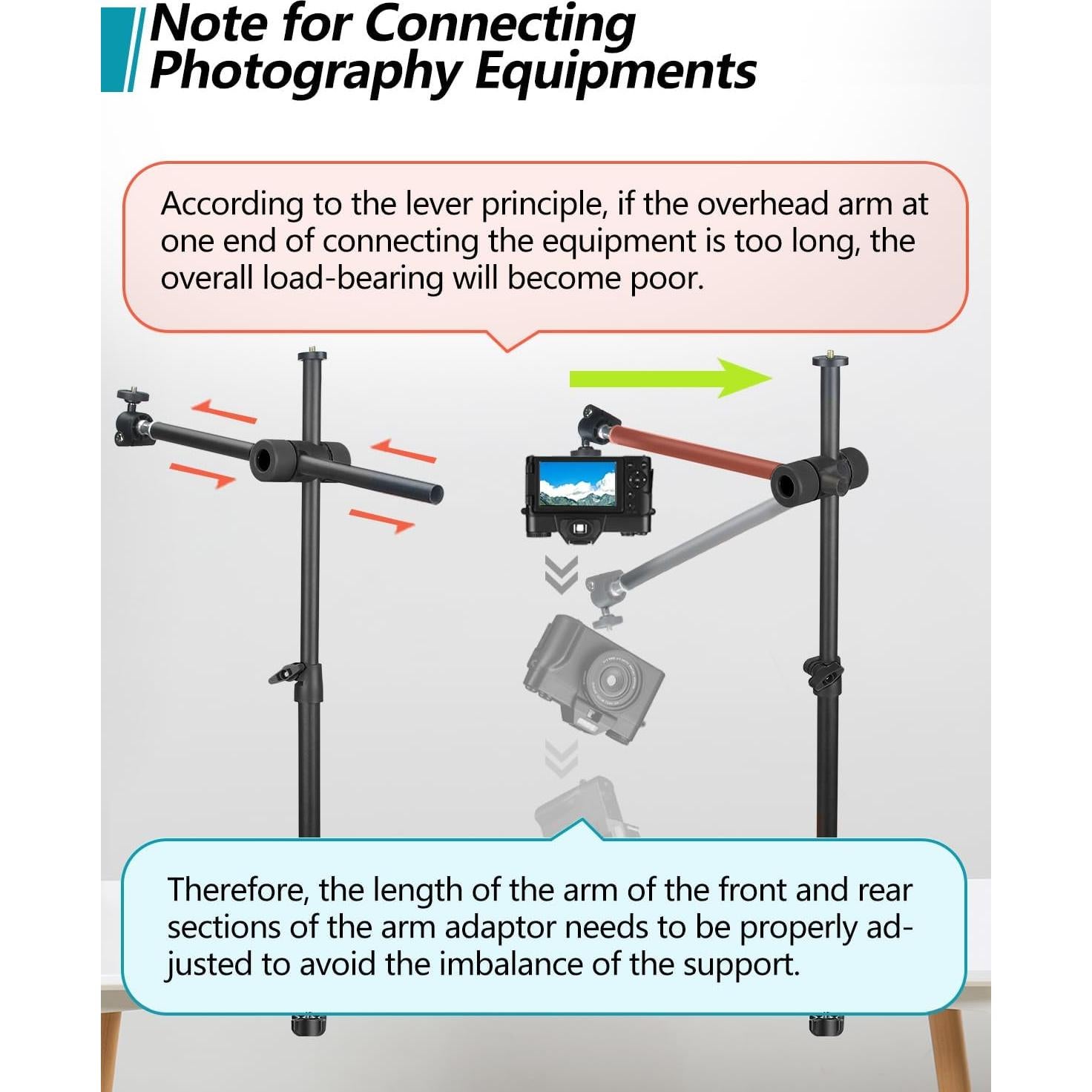 Soporte de Montaje de Cámara JEBUTU para Escritorio 33cm