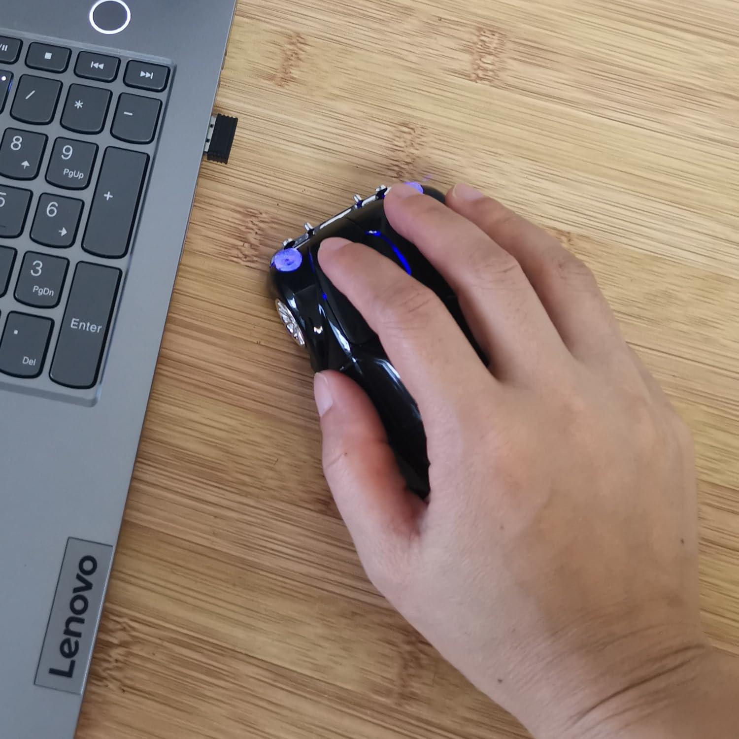 Ratón Inalámbrico 2.4GHz BXC Modelo BN020 Negro - Diseño Coche Deportivo