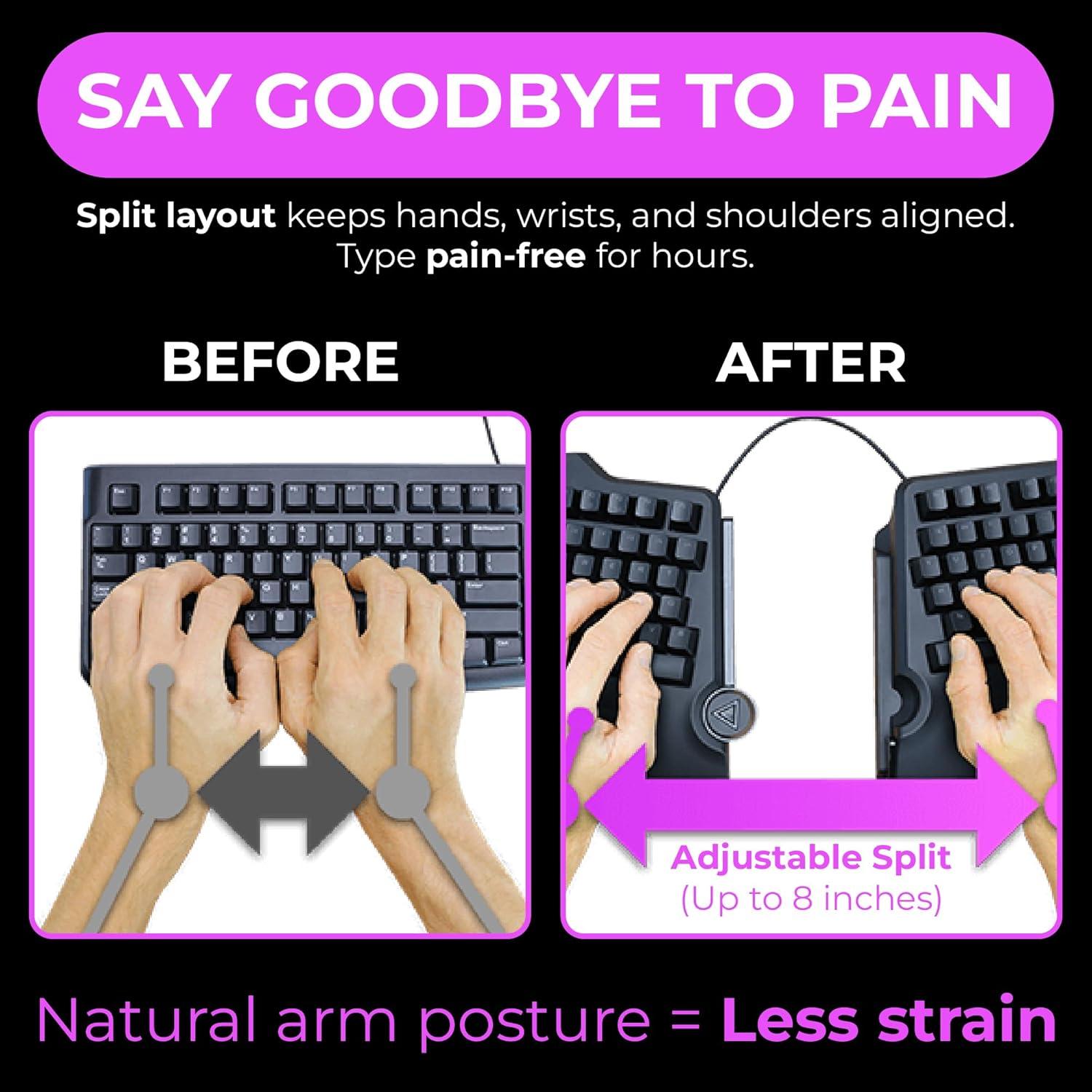 Teclado Mecánico Ergonómico Cloud Nine C989M - RGB - 2.78kg