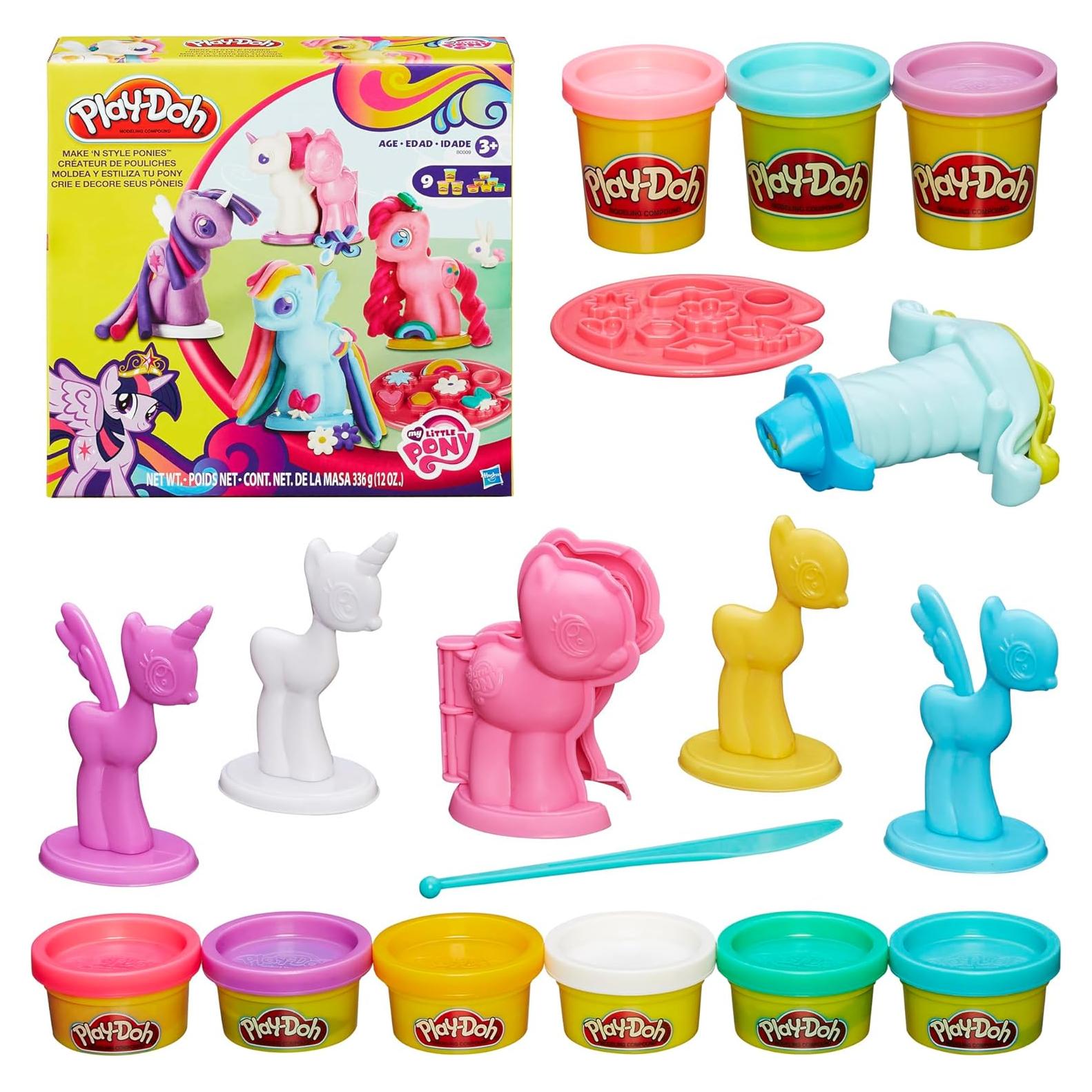 Play-Doh Haz y Estilo Ponis Set 9 Colores para Niños