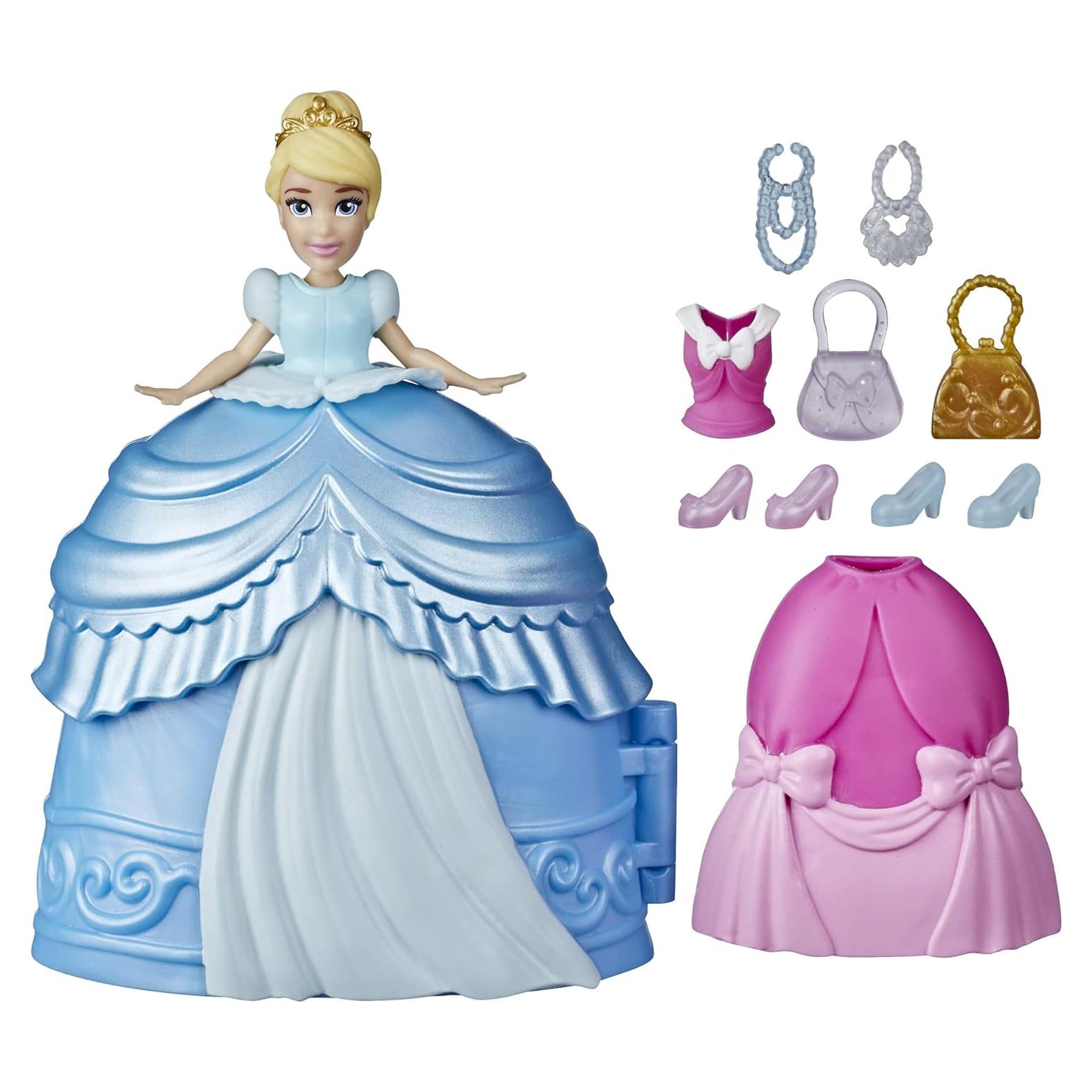 Secret Styles Fashion Surprise Cinderella, Mini Doll Playset with Extra Clothes and Accessories, Toy for Girls 4 and Up